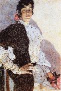 Alexander Yakovlevich GOLOVIN, The Woman of spanish had on a shawl Black